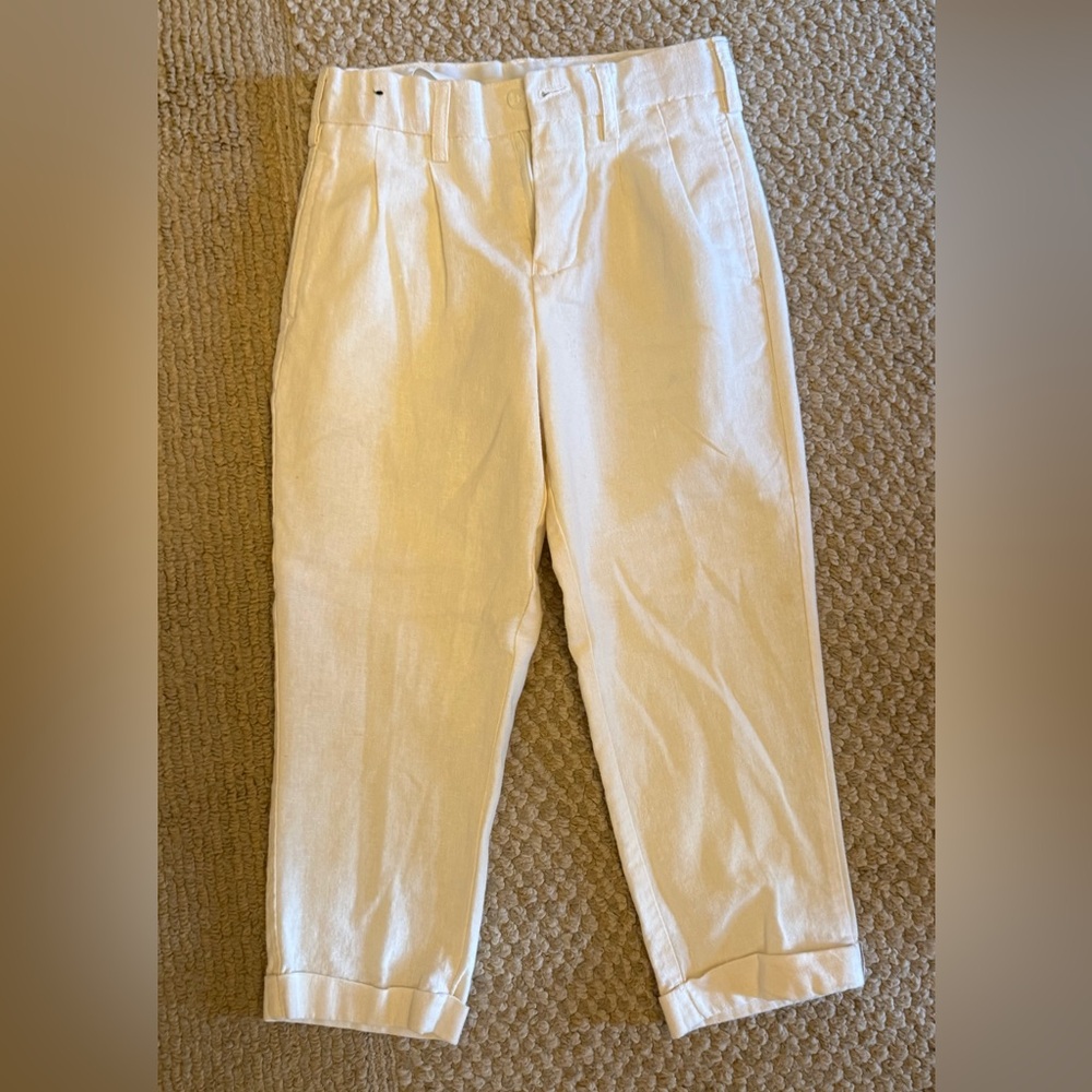 Trust Kids White Linen Blend Dress Pants – Size 5
